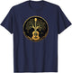 Acoustic Guitar Tree Lake Nature Folk Music Graphic T-Shirt - T-Shirt | Navy