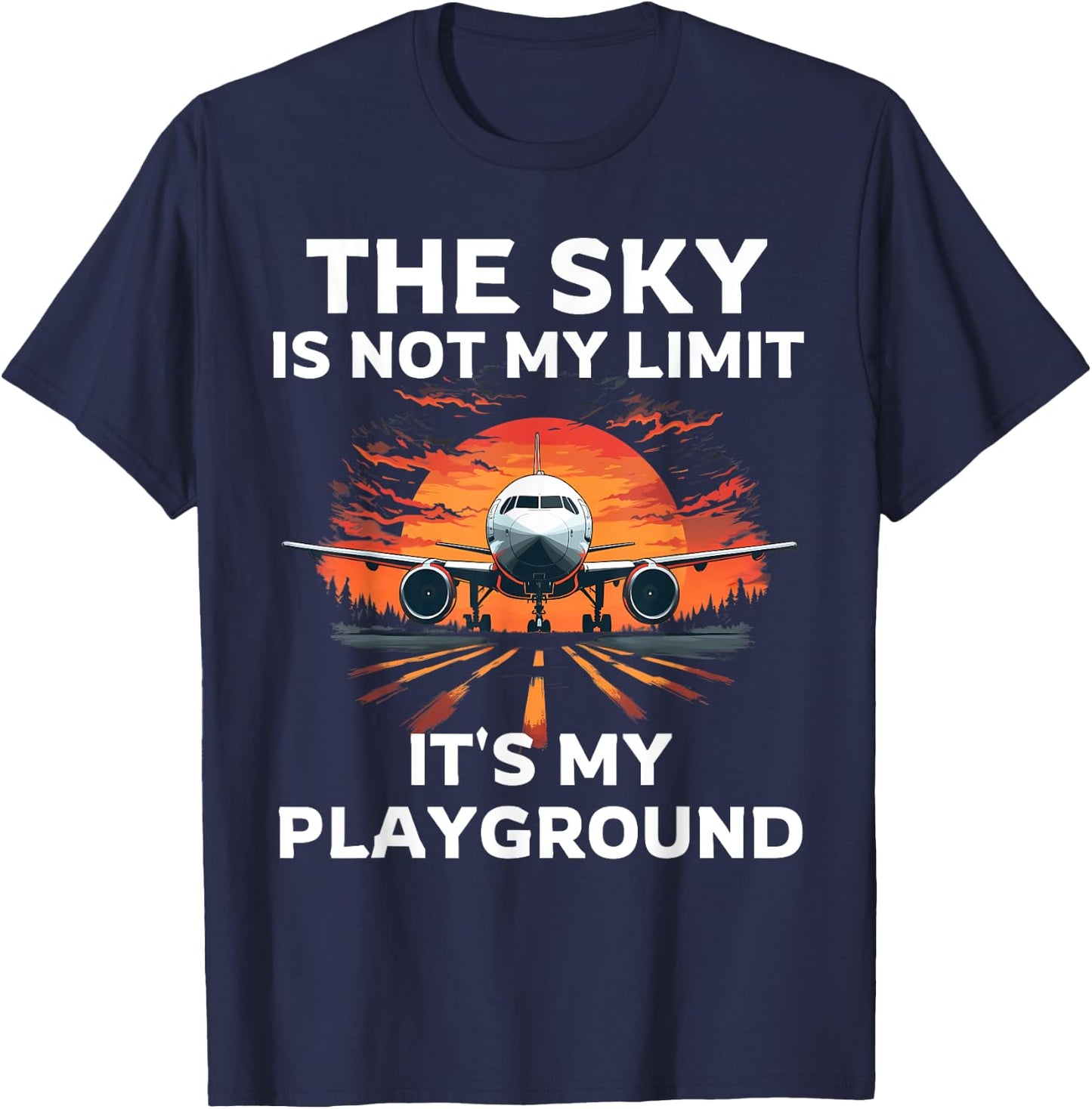 Funny Pilot Design Women Aviation Airplane Pilot T-Shirt - T-Shirt | Navy