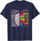 Brain Parts Left and Right Brain Neuroscience T-Shirt - T-Shirt | Navy