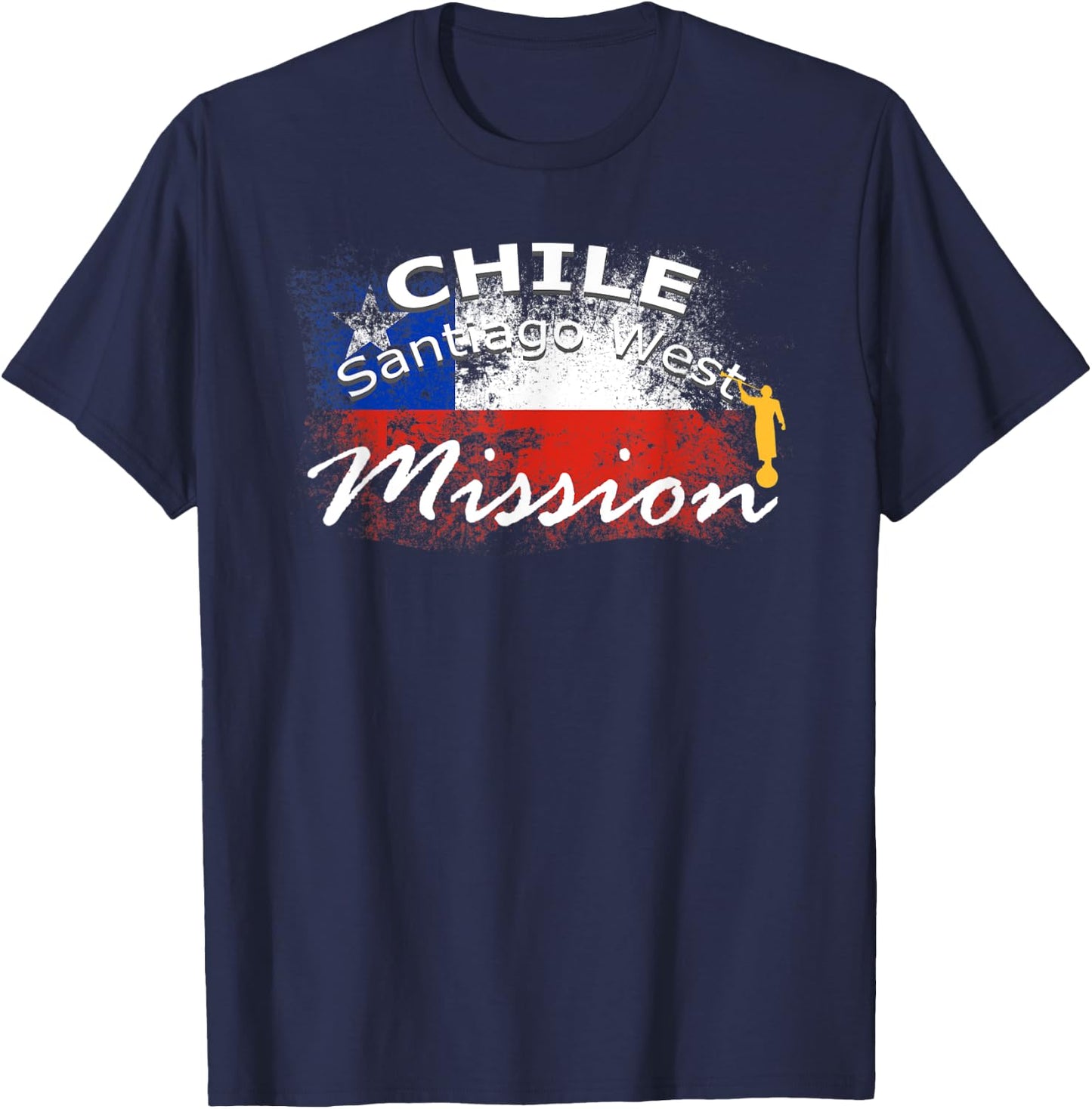 Chile Santiago West Mormon LDS Mission Missionary Gift T-Shirt - T-Shirt | Navy