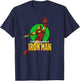 Marvel The Invincible Iron Man Retro Jetpack Badge Vintage T-Shirt - T-Shirt | Navy