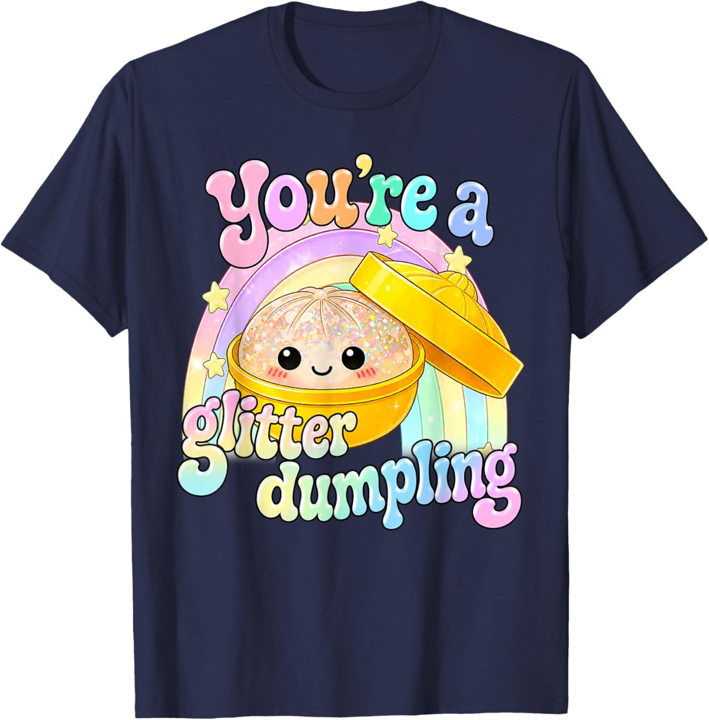 Funny You're A Dumpling Cute Dumpling Kids Girls T-Shirt - T-Shirt | Navy