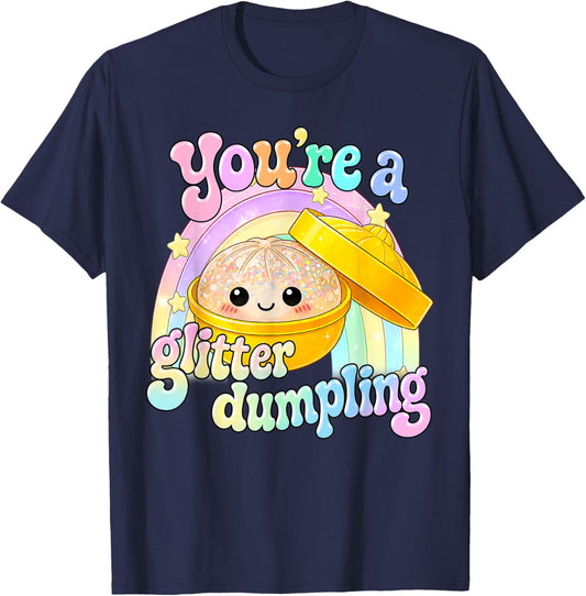 Funny You're A Dumpling Cute Dumpling Kids Girls T-Shirt - T-Shirt | Navy