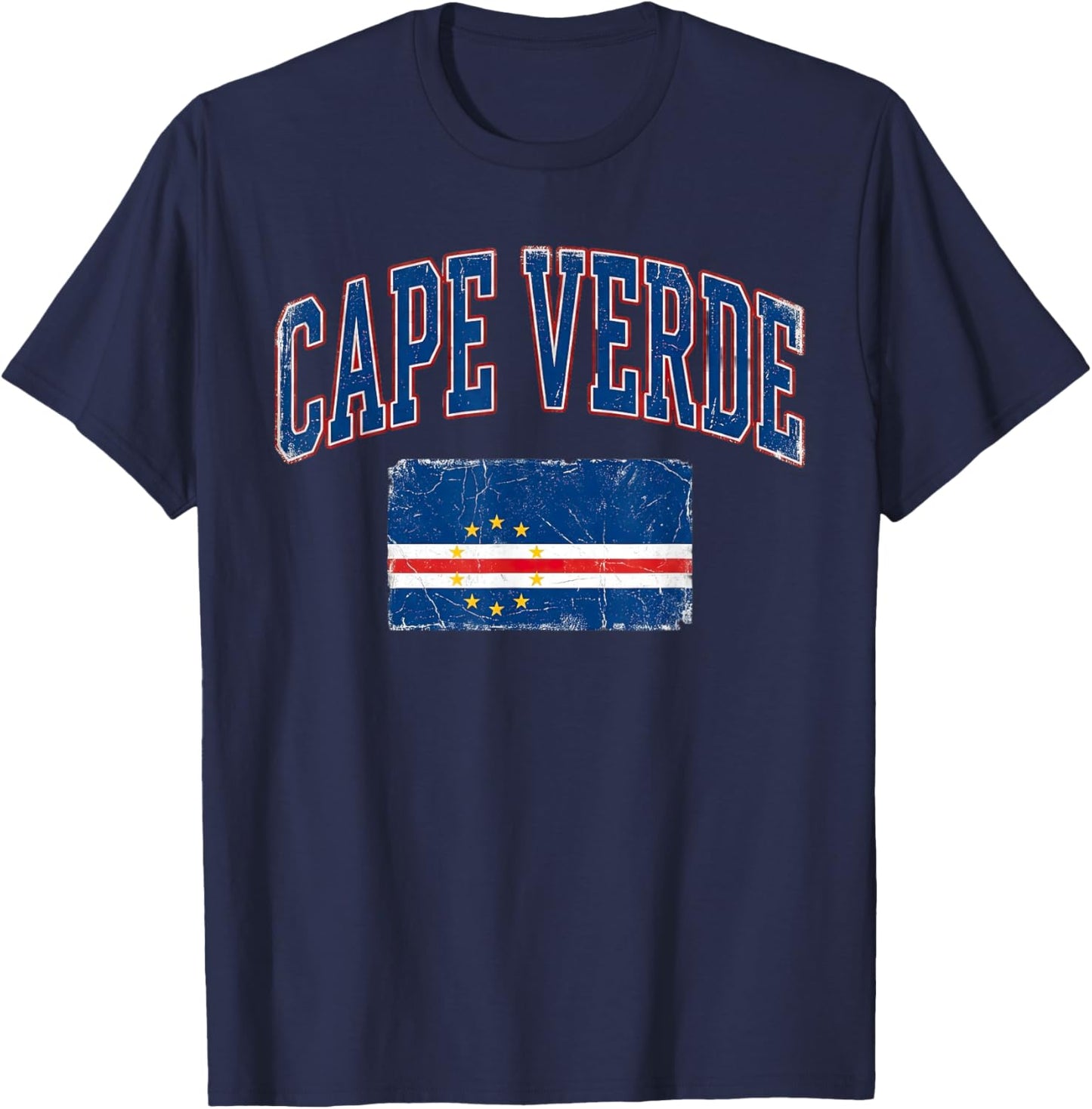 Cape Verde Souvenir Cape Verdean Travel Graphic T-Shirt - T-Shirt | Navy