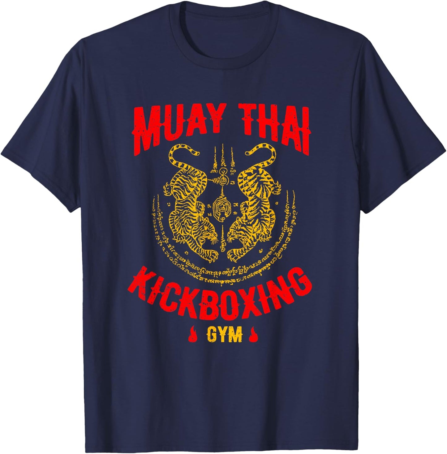 Tiger Muay Thai Kickboxing Gym MMA Training Gift T-Shirt - T-Shirt | Navy