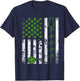 Irish Nurse St Patrick's Day Shirt Nurse Irish American Flag T-Shirt - T-Shirt | Navy