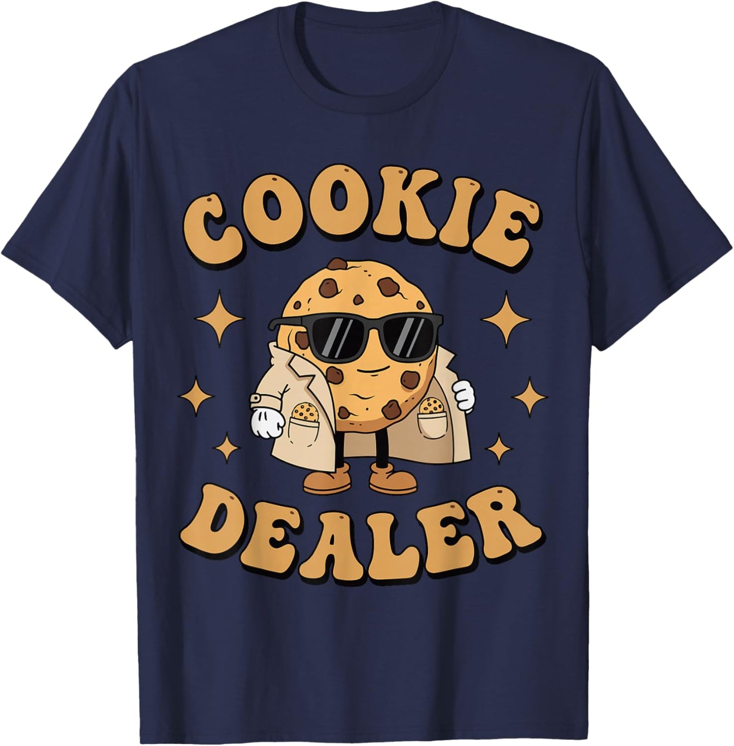 Cute Cookie Dealer Crew Baking Cookie Seller Boys Girls T-Shirt - T-Shirt | Navy