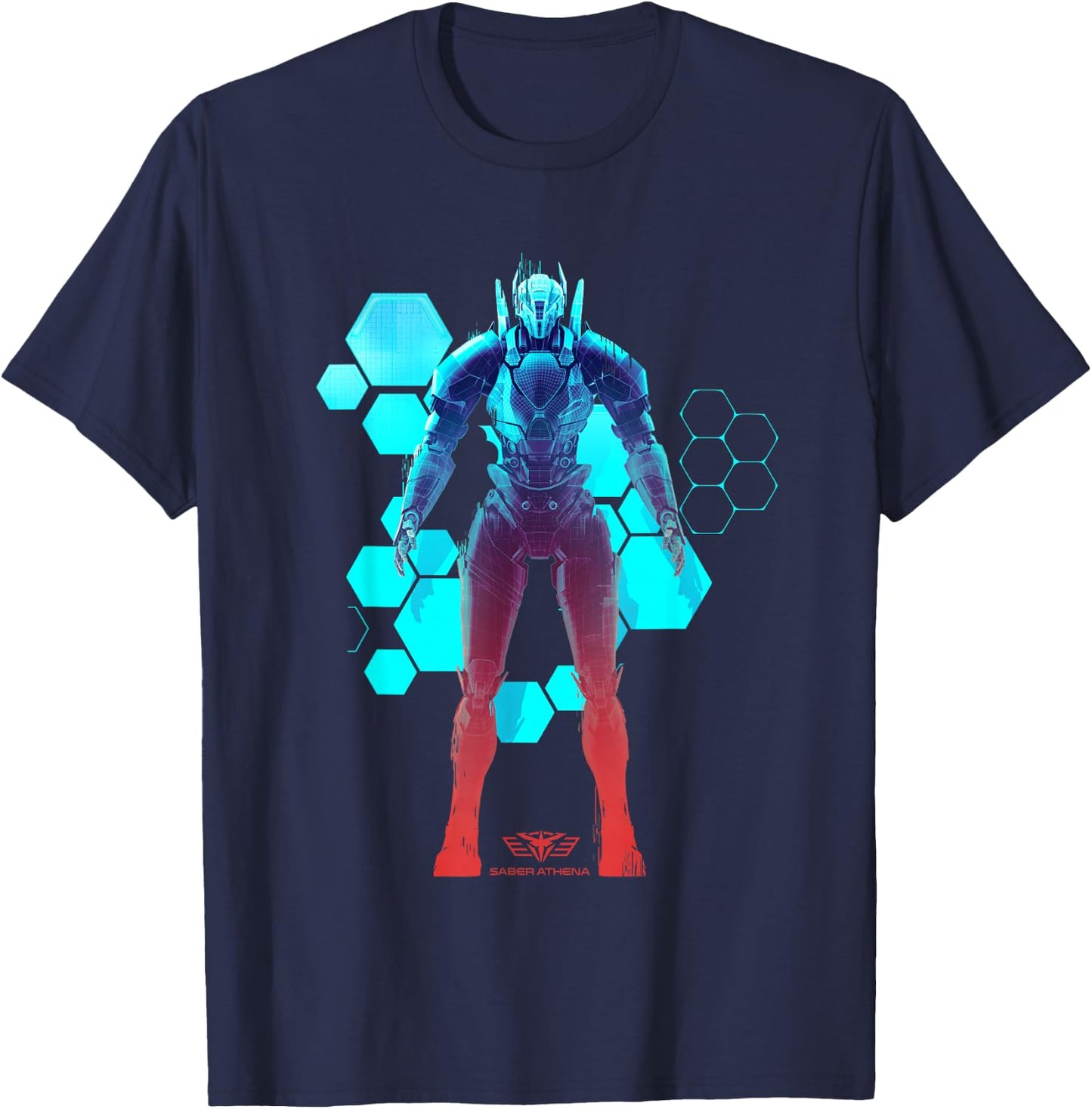 Saber Athena Blueprint T-Shirt - T-Shirt | Navy