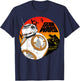 Star Wars Last Jedi BB-8 Retro Sunset Rollabout T-Shirt - T-Shirt | Navy