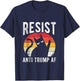 Resist Anti Trump AF Anti Trump Cat T-Shirt - T-Shirt | Navy