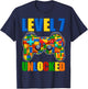 Level 7 Unlocked Building Blocks 7th Birthday Video Game Boy T-Shirt - T-Shirt | Navy