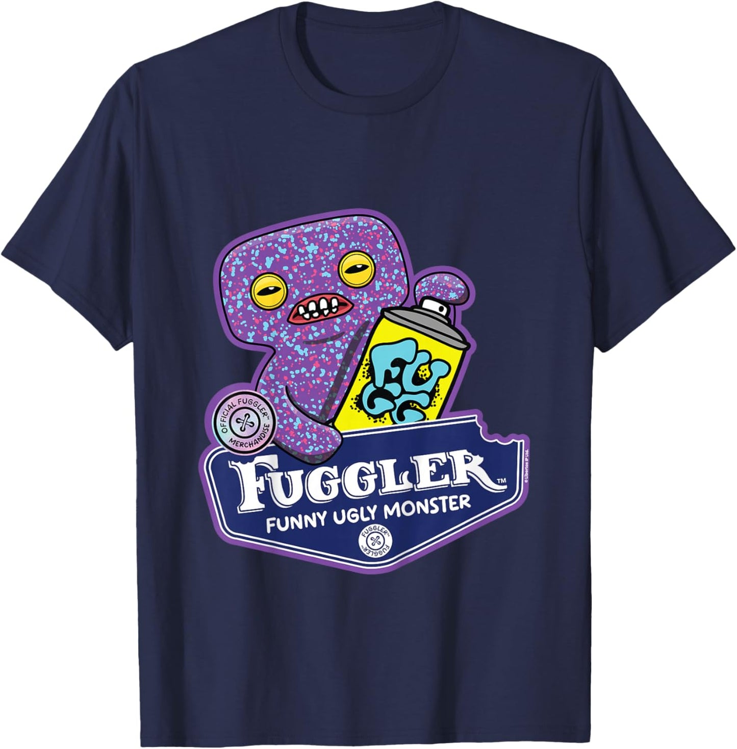 Fuggler Funny Ugly Monsters Squidge Kids T-Shirt - T-Shirt | Navy