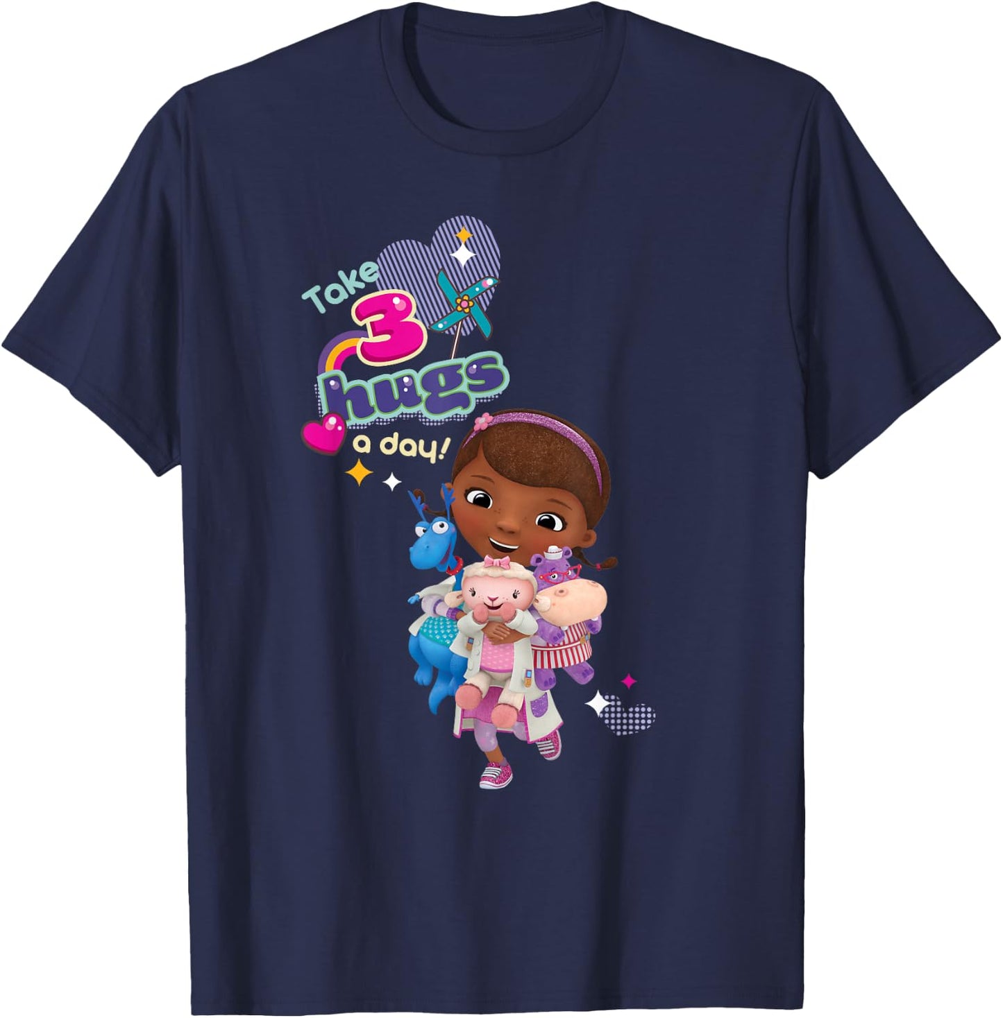Disney Doc McStuffins Take 3 Hugs a Day T-Shirt - T-Shirt | Navy
