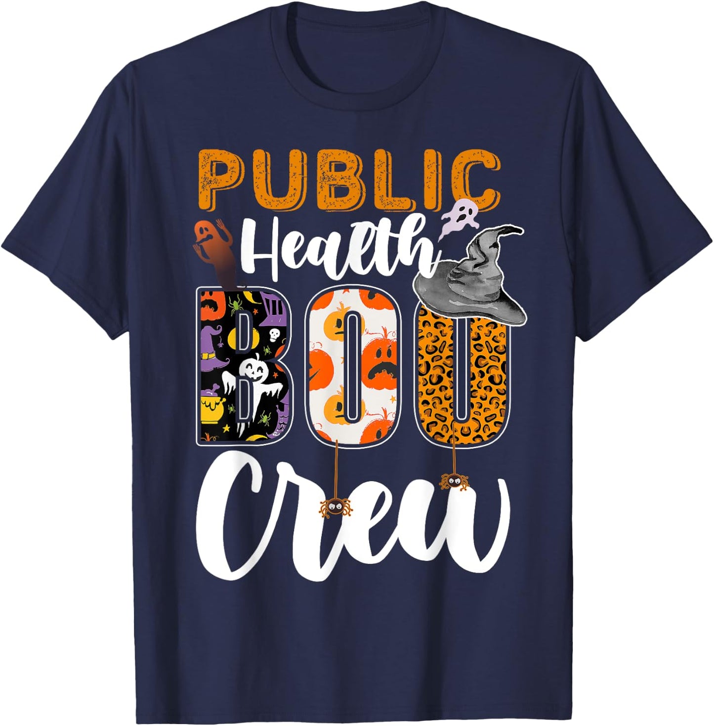 Public Health Boo Crew Halloween Matching Nurse T-Shirt - T-Shirt | Navy