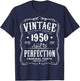 Vintage Made in 1950 68th Birthday Gift T-Shirt - T-Shirt | Navy