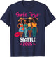 Black Girls Trip Seattle 2025 Vacation Matching T-Shirt - T-Shirt | Navy