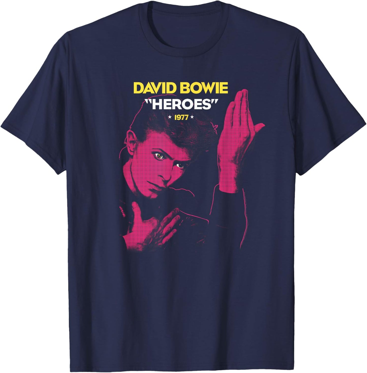 David Bowie - Heroes 1977 T-Shirt - T-Shirt | Navy