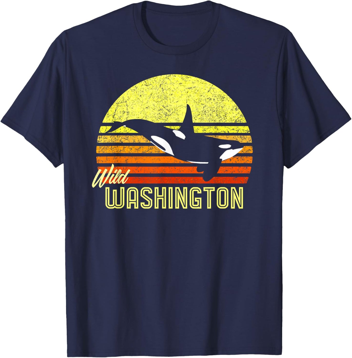 Washington Orca Killer Whale Puget Sound Marine Biologist T-Shirt - T-Shirt | Navy
