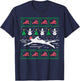 Swimmin Santa Ugly Christmas Sweater Sport Swim Swimmer Gift T-Shirt - T-Shirt | Navy