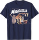 Madagascar Cartoon Group Shot Movie Logo Small T-Shirt - T-Shirt | Navy