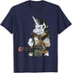 Tactical Unicorn Soldier Patriot Veteran T-Shirt - T-Shirt | Navy