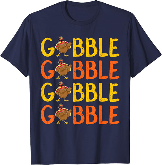 Dabbing Gobble Gobble Turkey Thanksgiving Gift T-Shirt - T-Shirt | Navy