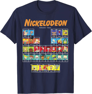 Nickelodeon Periodic Table of Characters T-Shirt - T-Shirt | Navy