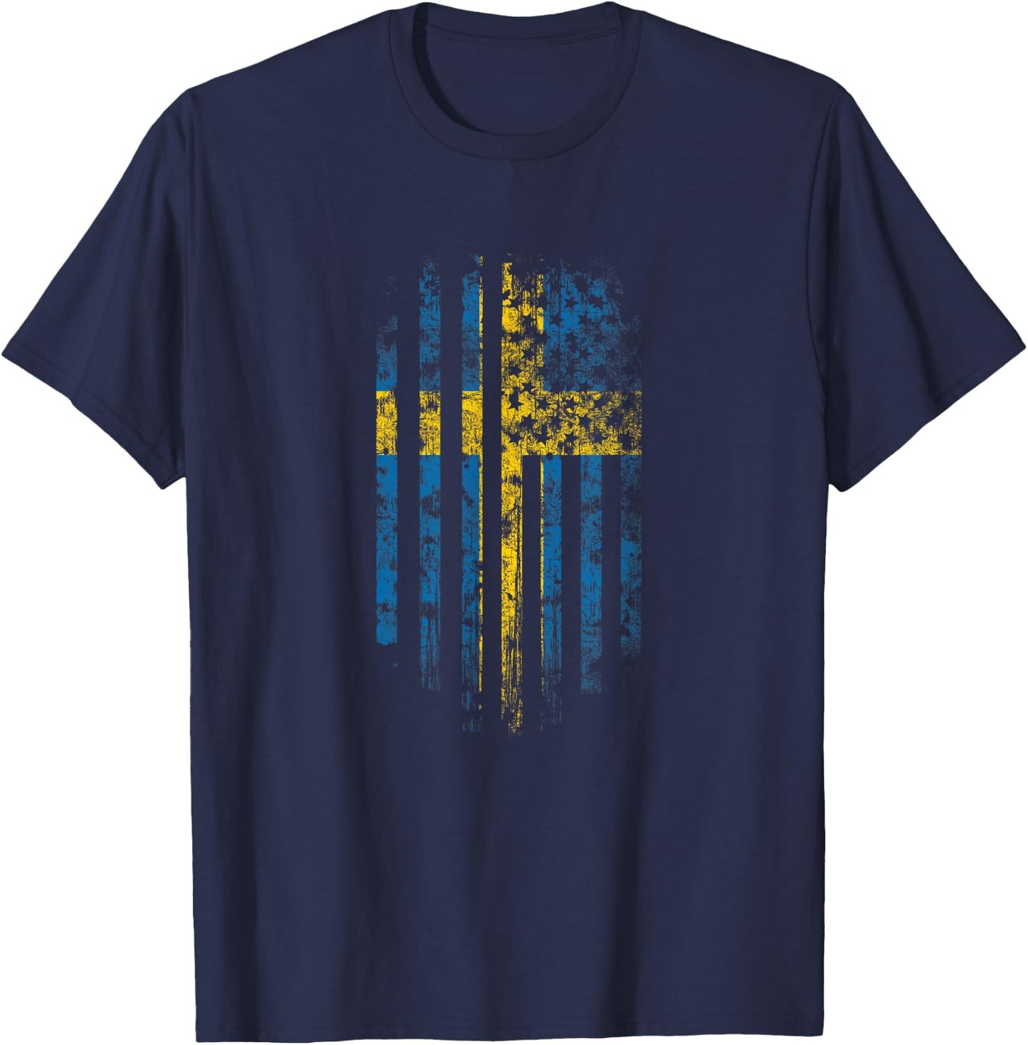 Swedish American Flag - Sweden Kids Men T-Shirt - T-Shirt | Navy