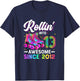 13th Birthday Shirt Girl 13 Year Old Roller Skate Skating T-Shirt - T-Shirt | Navy