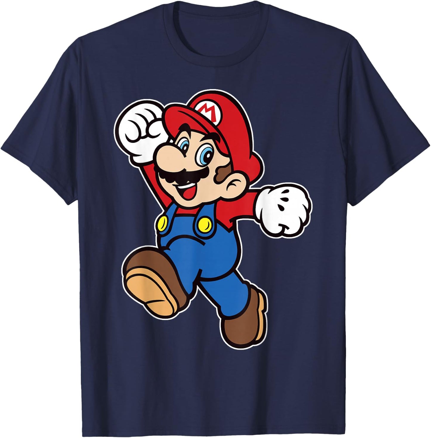 Super Mario Classic Jump Portrait T-Shirt - T-Shirt | Navy