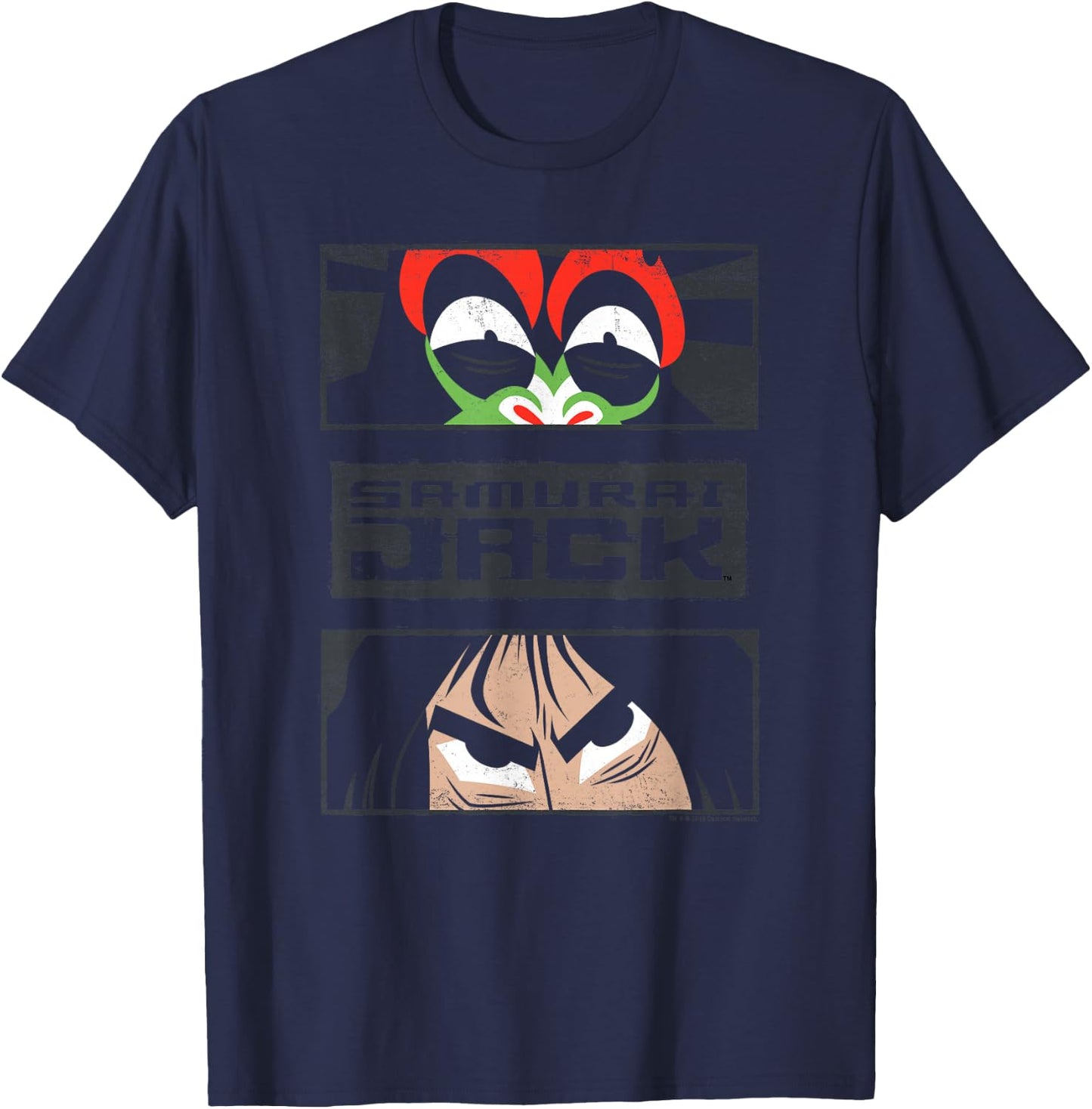 Samurai Jack Stare Down T-Shirt - T-Shirt | Navy