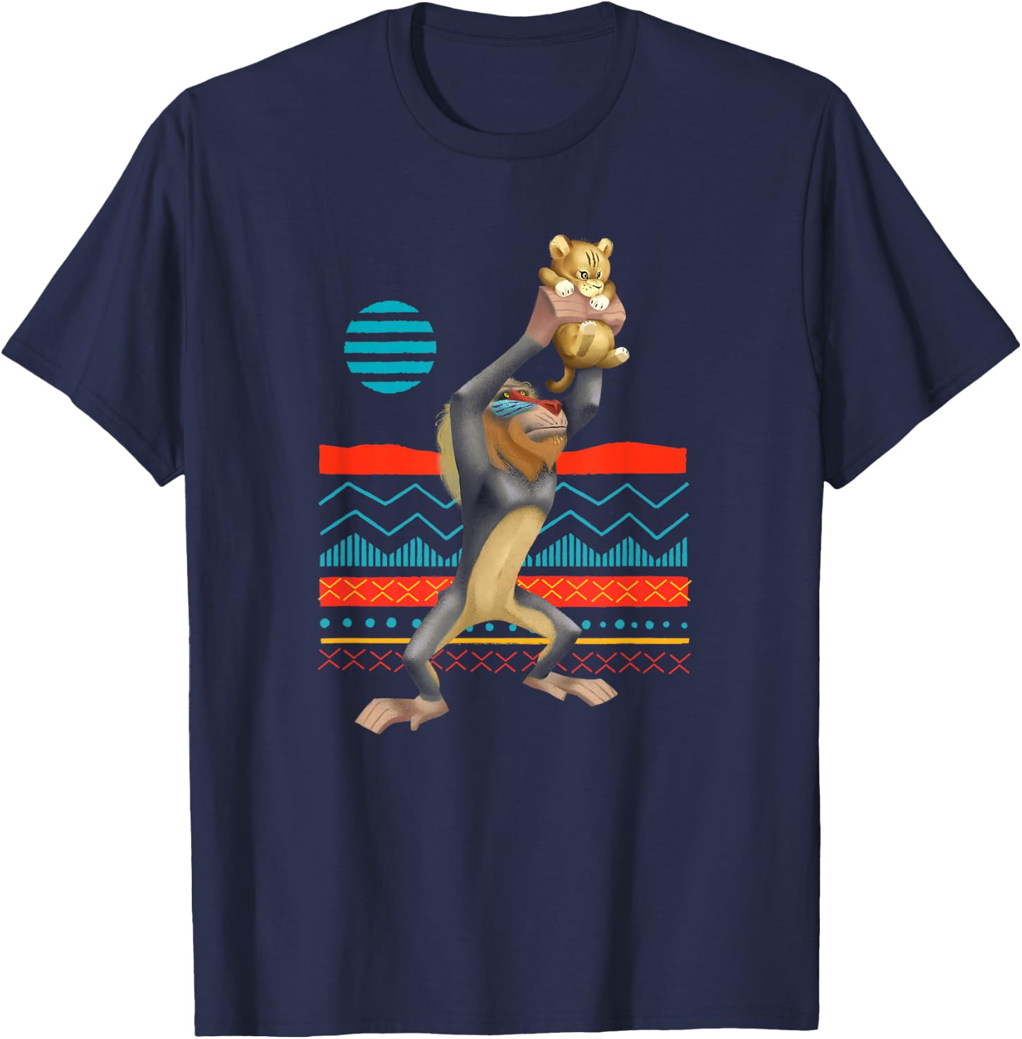 Disney The Lion King Rafiki Baby Simba Live Action T-Shirt - T-Shirt | Navy