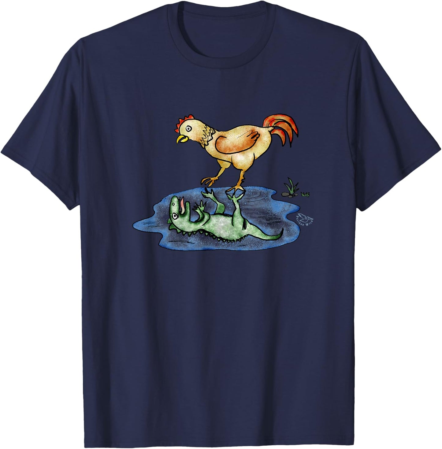 Chicken Dinosaur Funny Evolution Science Lover Shirt T-Shirt - T-Shirt | Navy