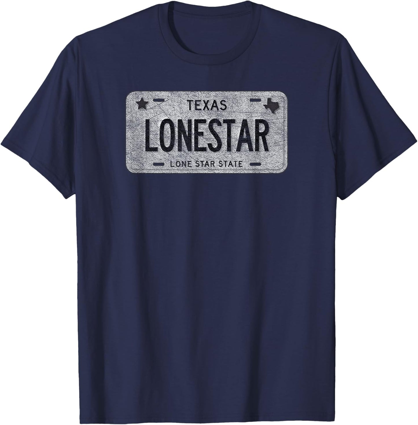 Funny TX State Vanity License Plate LONESTAR T-Shirt - T-Shirt | Navy