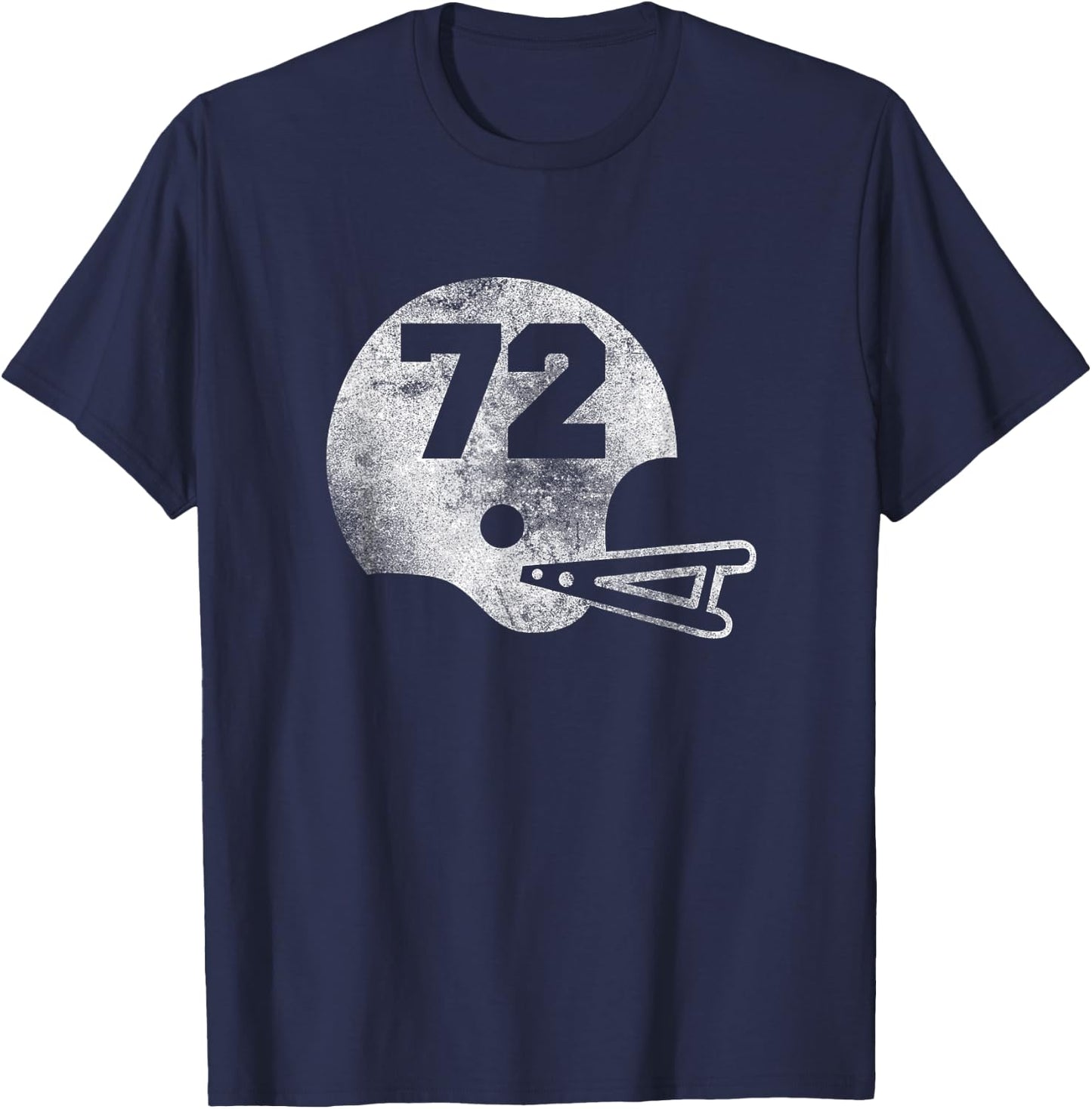 Vintage Football Jersey Number 72 Player Number T-Shirt - T-Shirt | Navy