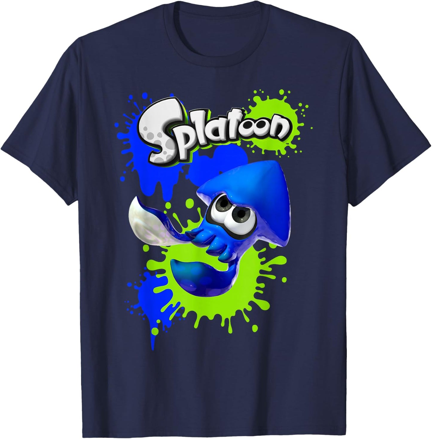 Nintendo Splatoon Spleediddle Splat Graphic T-Shirt - T-Shirt | Navy
