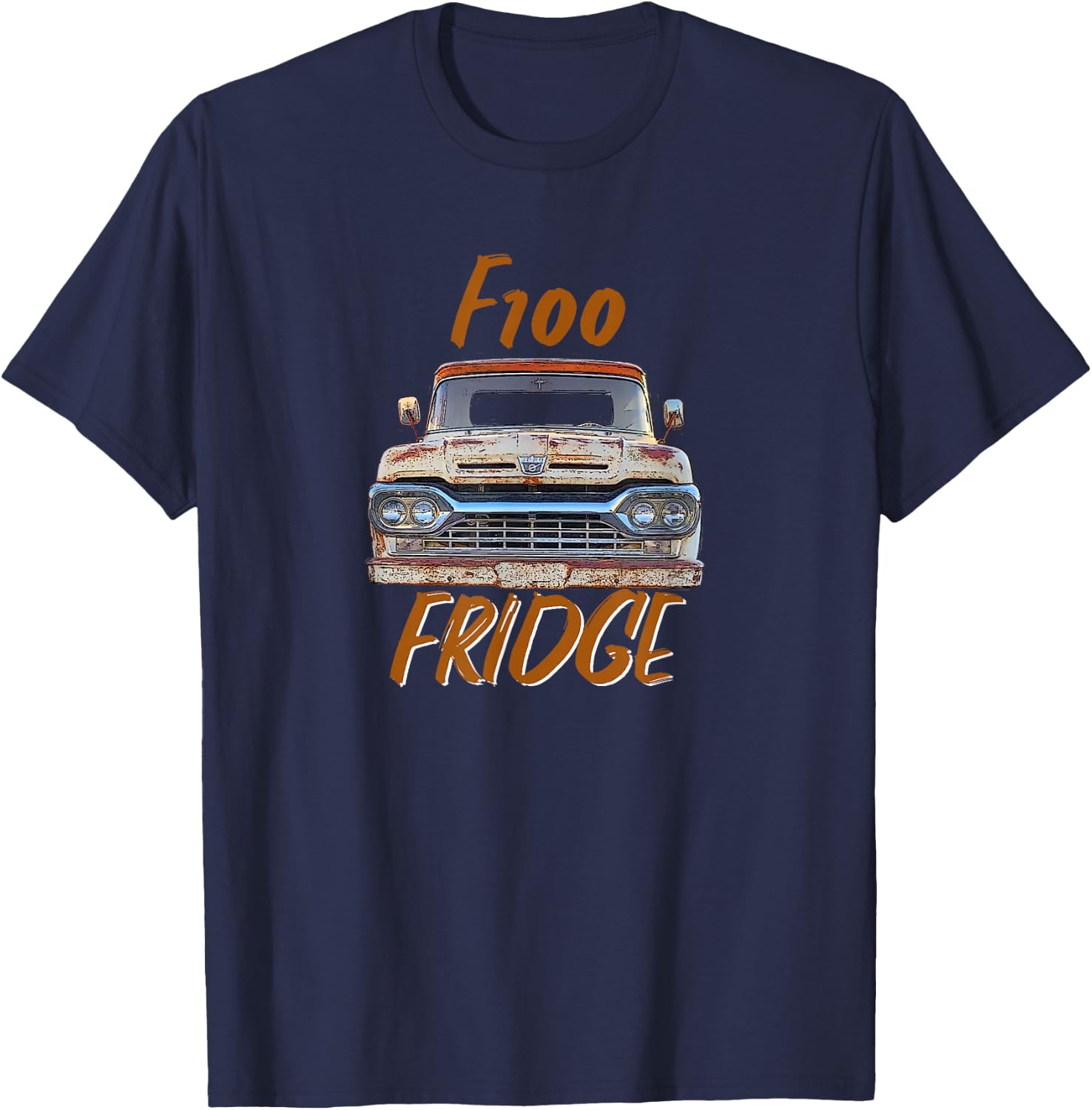 F100 Fridge Truck Graphic Gift T-Shirt - T-Shirt | Navy