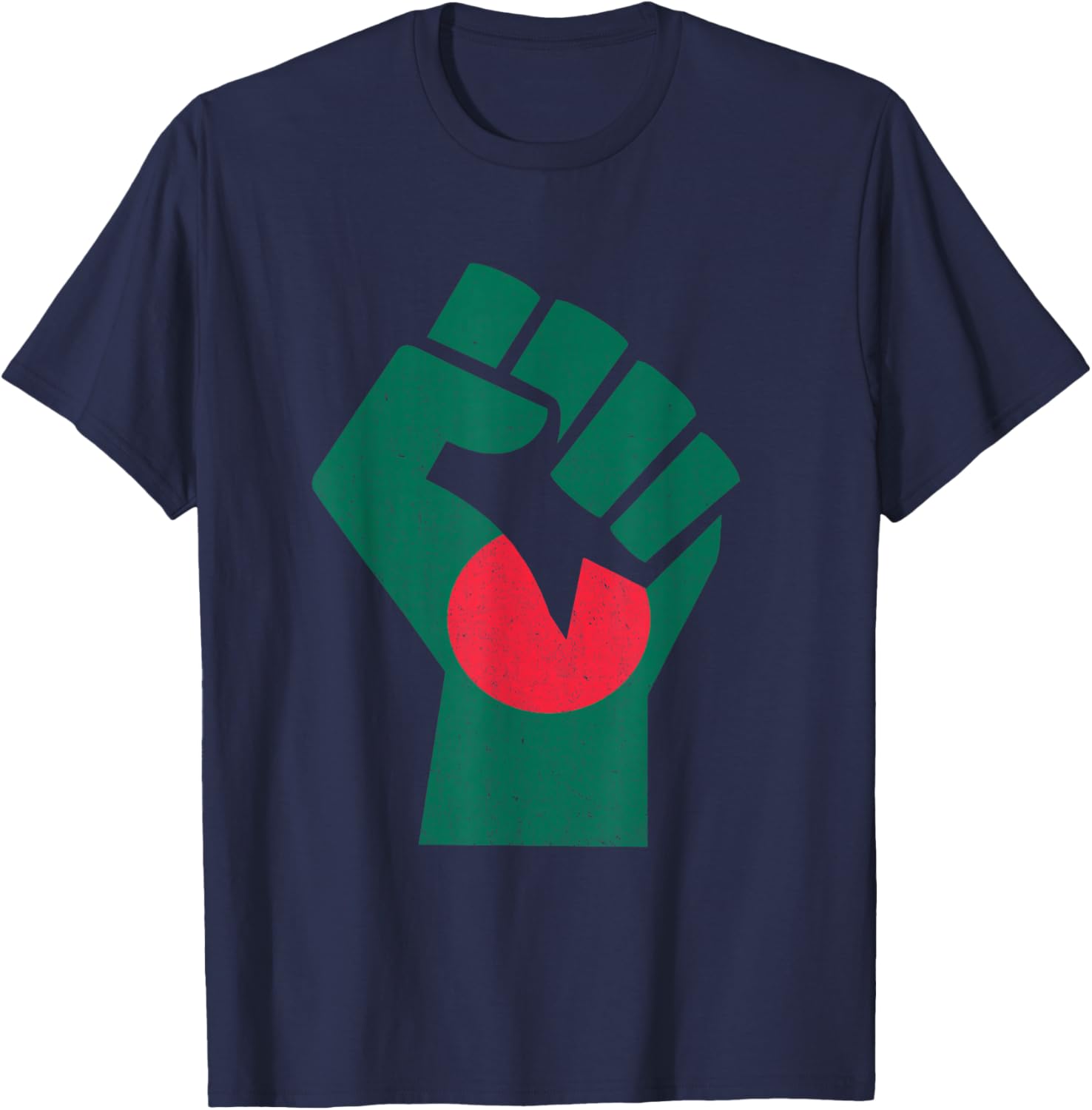 Bangladeshi Flag Bangladeshi Pride Handfist Power Bangladesh T-Shirt - T-Shirt | Navy