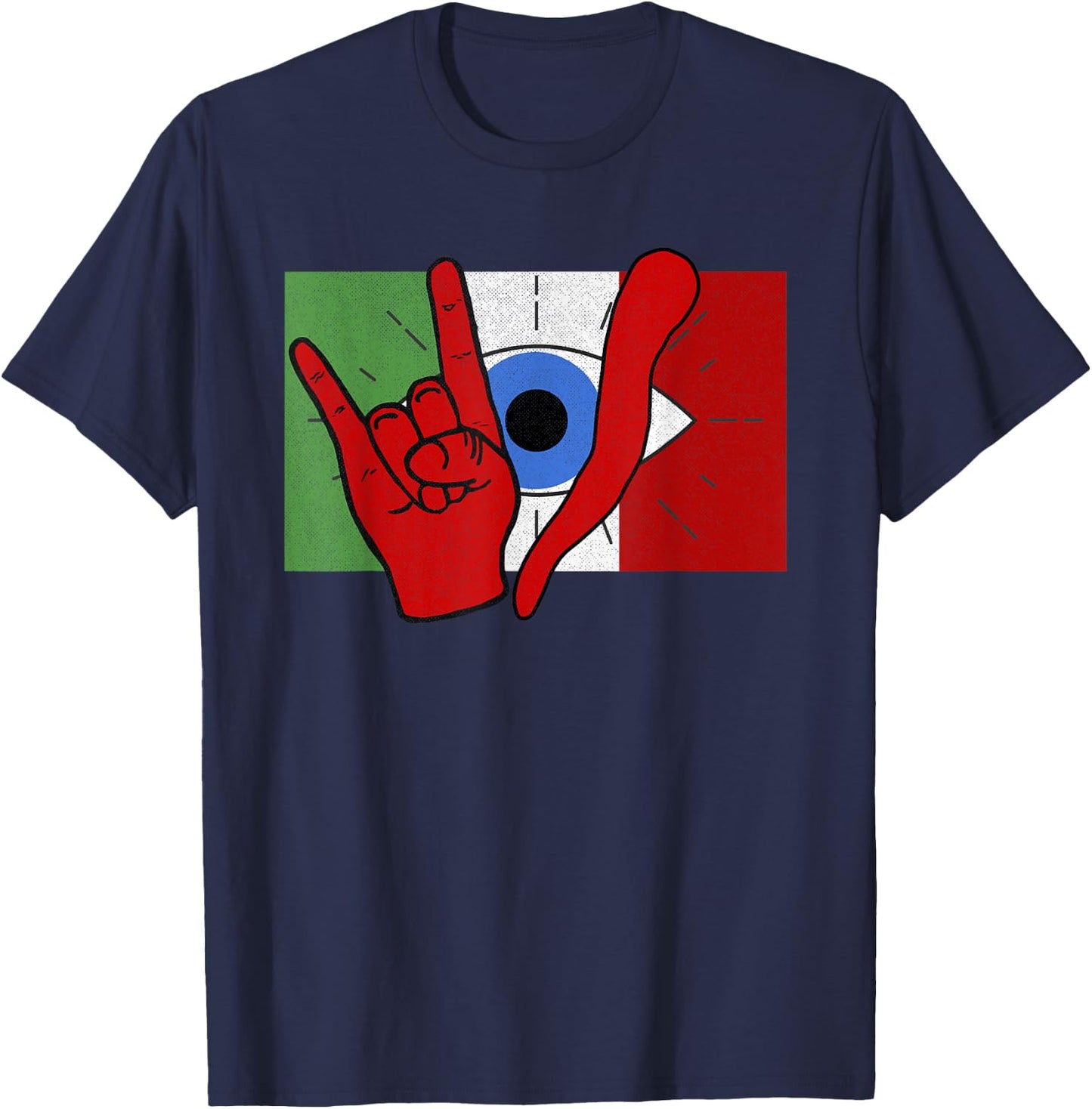 Italian Evil Eye il Malocchio Maloik Malocchio Italy T-Shirt - T-Shirt | Navy
