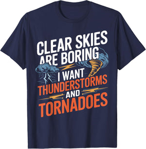 Thunderstorms And Tornadoes Storm Chaser T-Shirt - T-Shirt | Navy