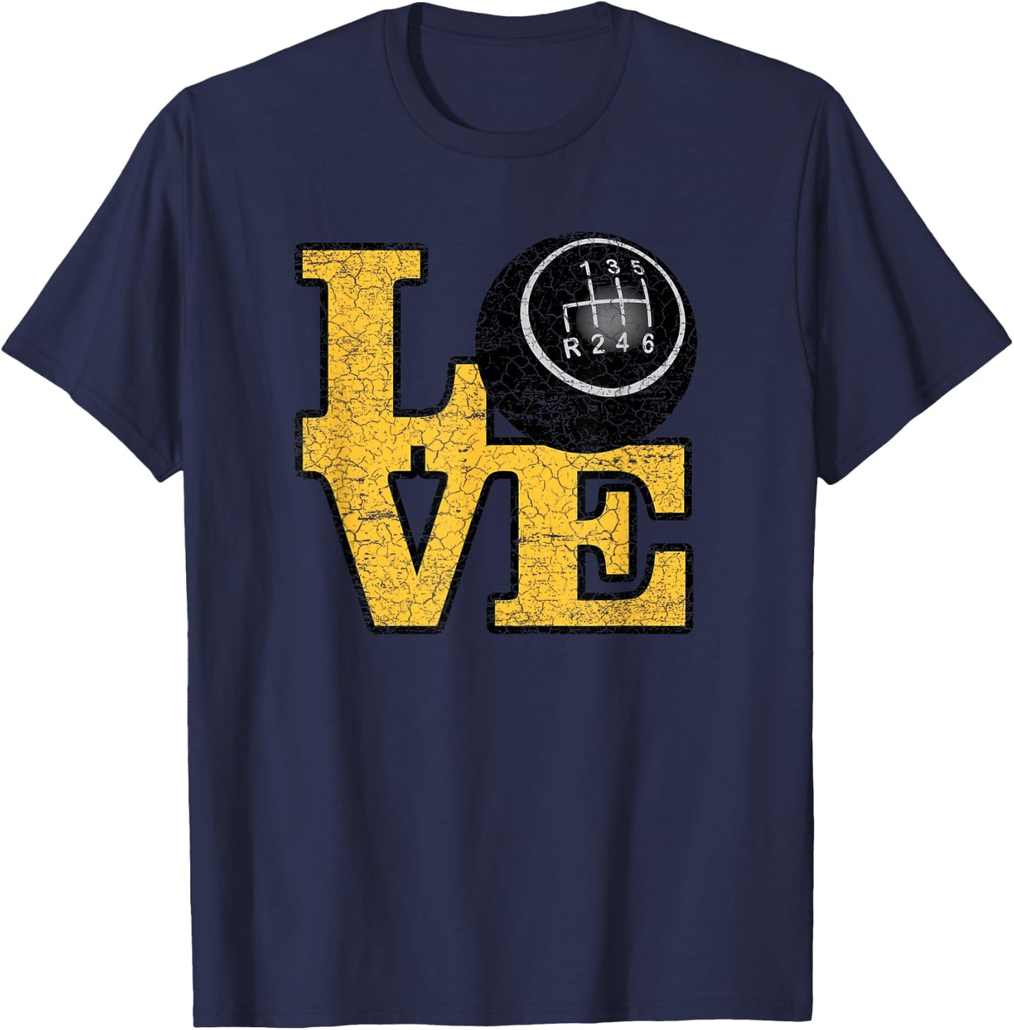 Love Manual Transmission Stick Shift T-Shirt - T-Shirt | Navy
