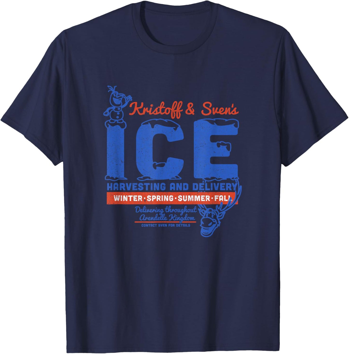 Disney Frozen Kristoff & Sven's Ice Harvesting and Delivery T-Shirt - T-Shirt | Navy