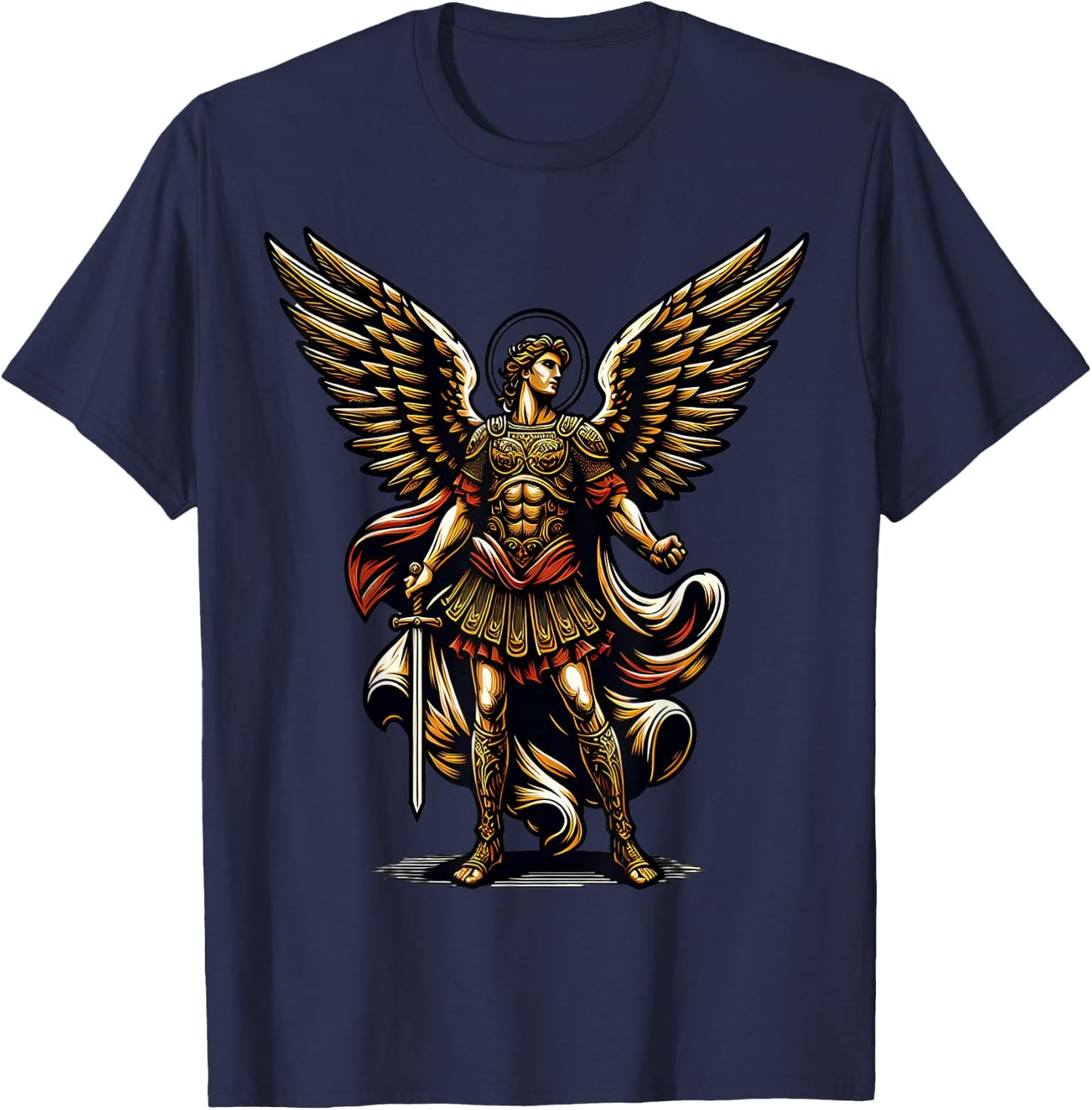 Saint Michael Archangel T-Shirt - T-Shirt | Navy