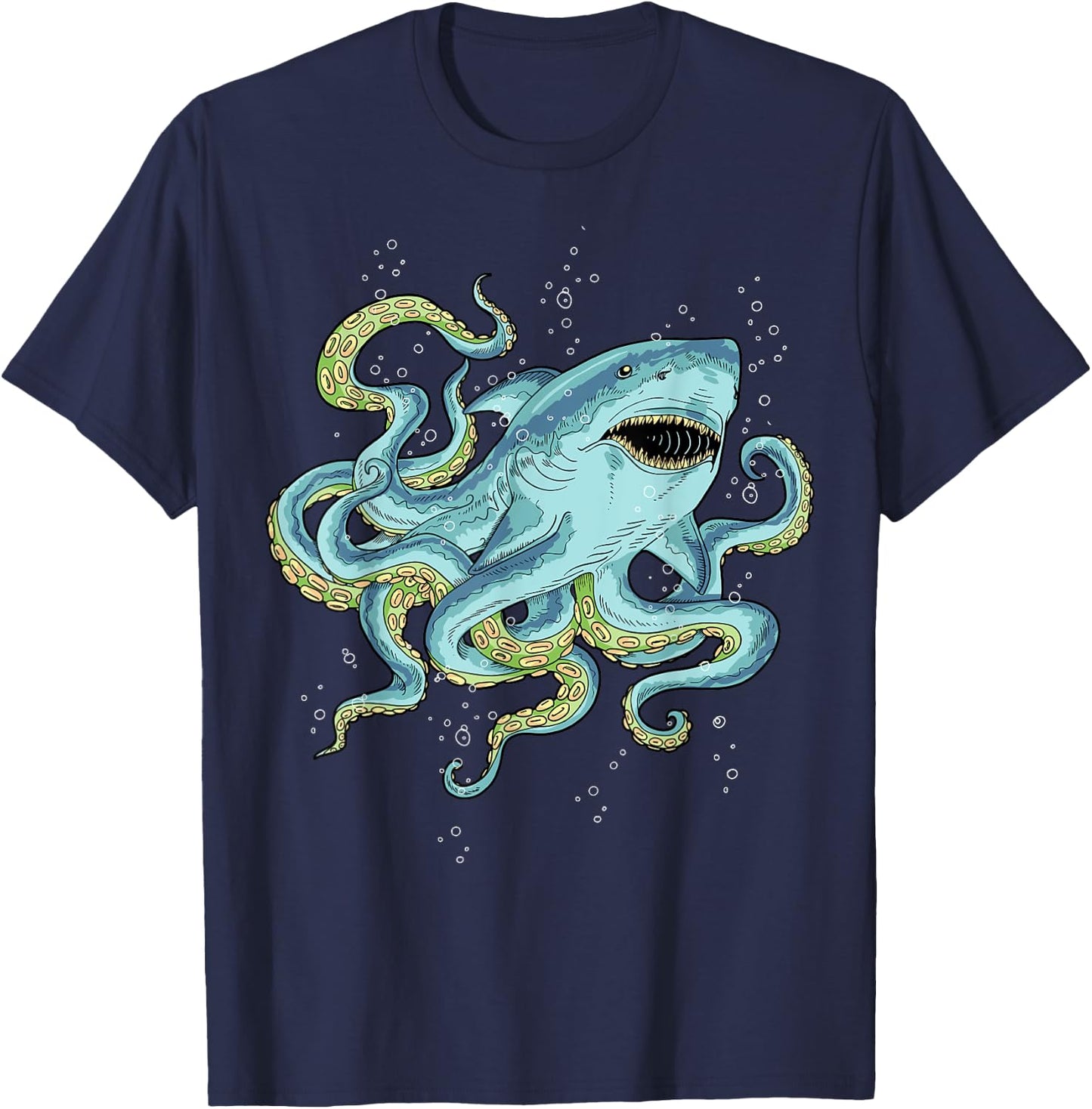 Half Shark Half Octopus Sharktopus T-Shirt - T-Shirt | Navy