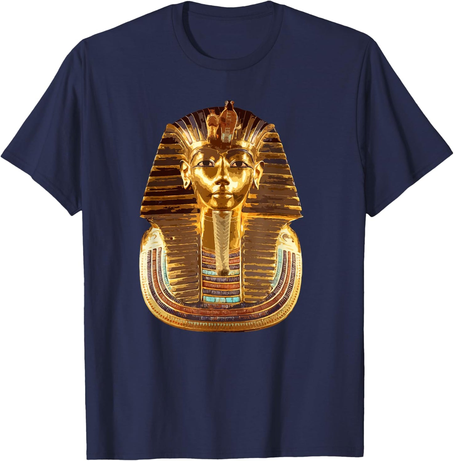 Pharaoh Tutankhamun mask . Ancient Egypt King Tut shirt T-Shirt - T-Shirt | Navy