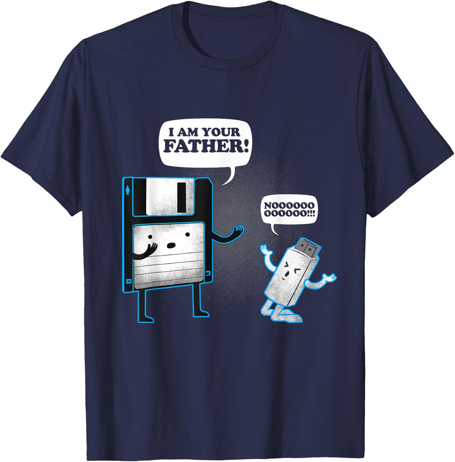 "I am your father" Floppy Disk & USB funny shirt T-Shirt - T-Shirt | Navy