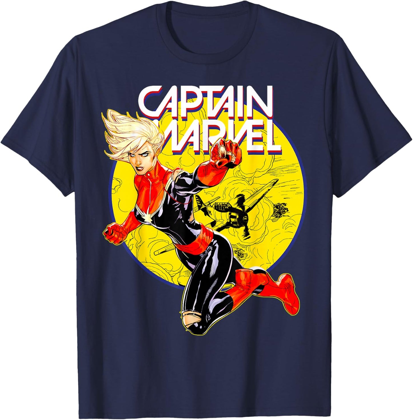 Marvel Captain Marvel Earth's Mightiest Hero Graphic T-Shirt - T-Shirt | Navy