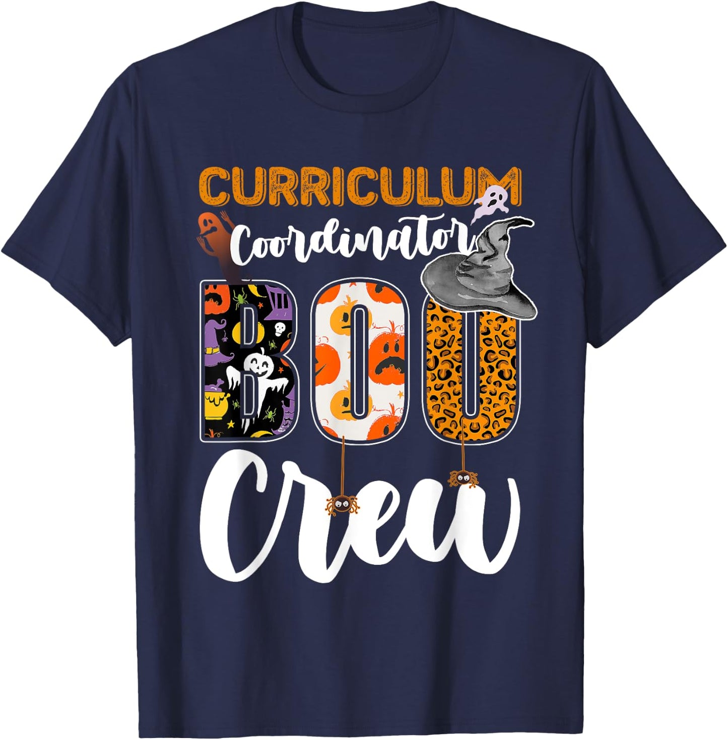 Curriculum Coordinator Boo Crew Halloween Matching T-Shirt - T-Shirt | Navy