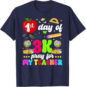 1st Day of 3K Student First Day of 3K Teacher T-Shirt - T-Shirt | Navy
