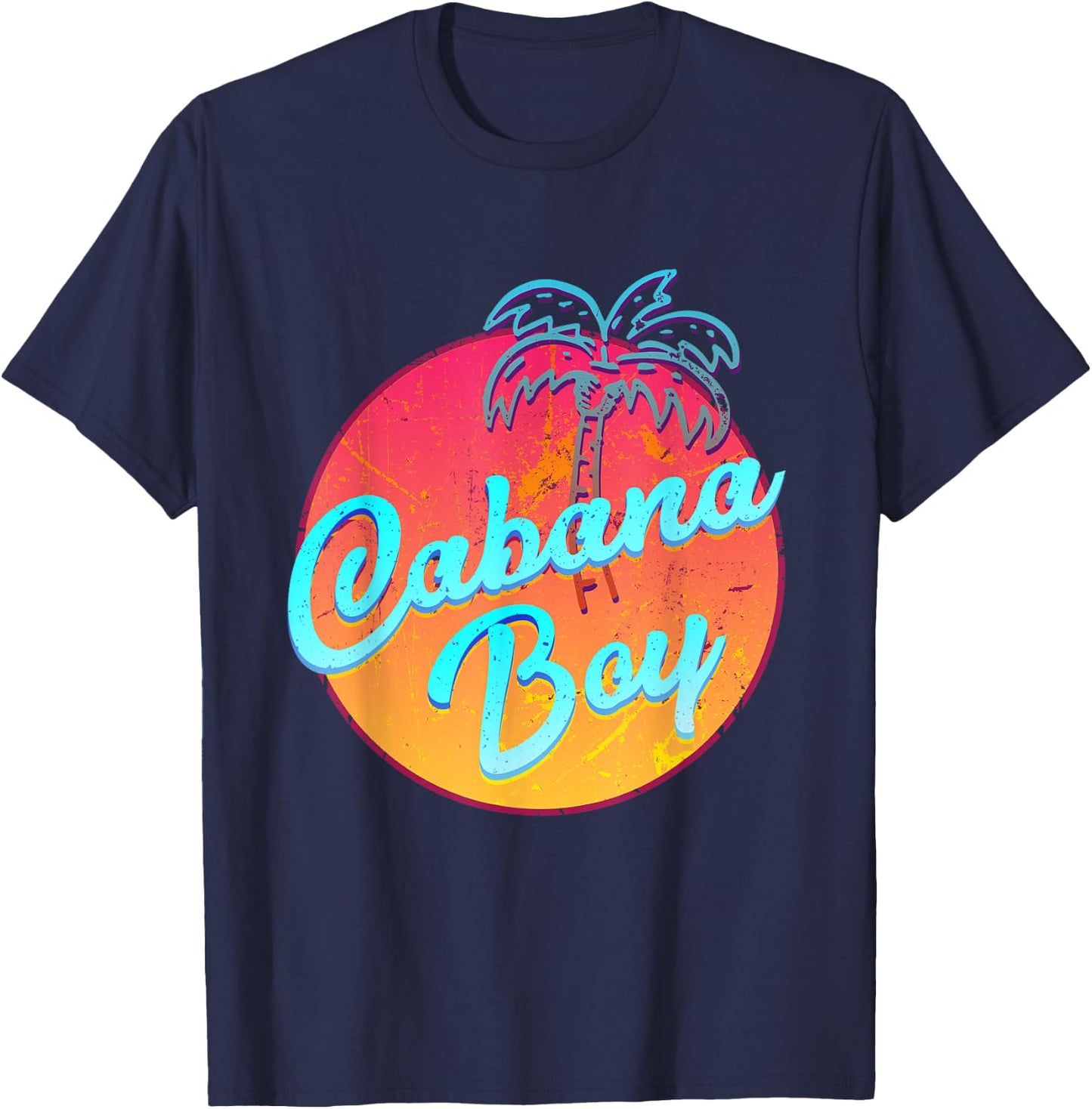 Cabana Boy - Funny Pool Guy Palm T-Shirt - T-Shirt | Navy